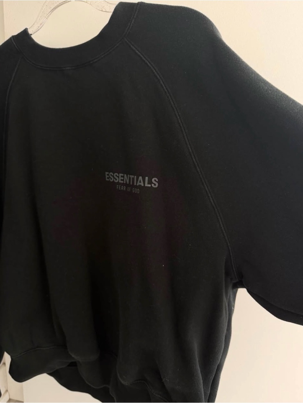 Fear of God Essentials Black Crewneck Sweatshirt - Picture 5 of 5